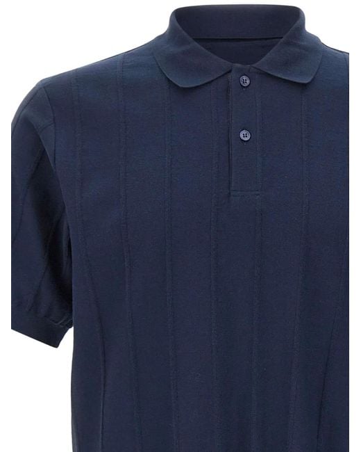 Paul & Shark Blue Short-Sleeve Polo Shirt for men