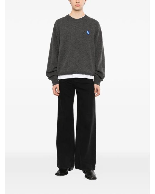 Adererror Black Logo-Patch Sweater for men