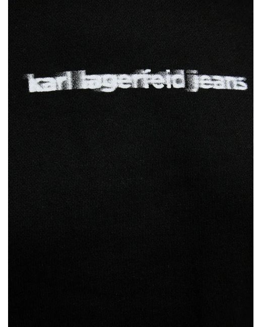 Felpa Con Cappuccio E Logo di Karl Lagerfeld in Black