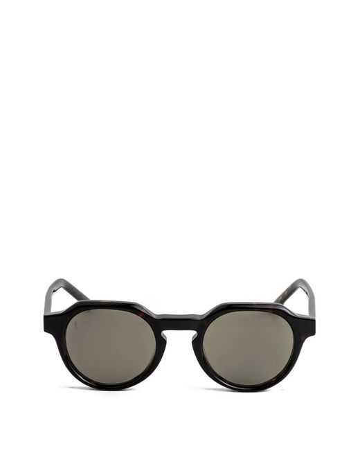 Kaleos Eyehunters Black Janney Round-Frame Sunglasses for men