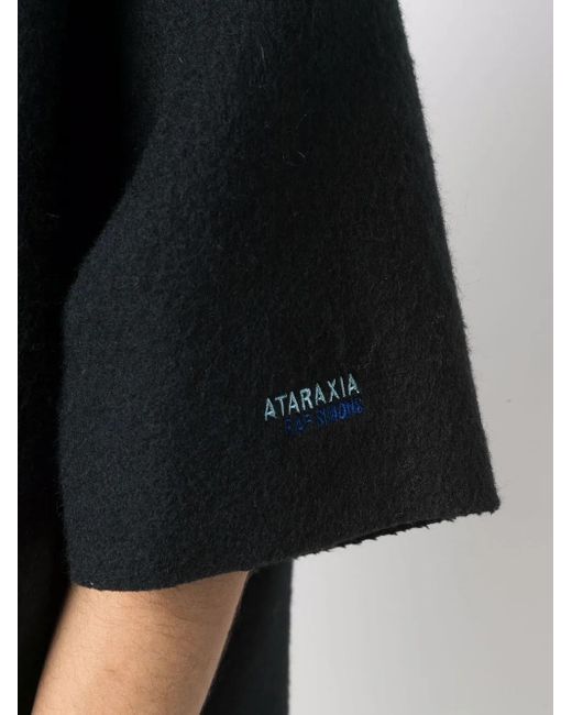 Raf Simons Black Embroidered-Logo Knitted Dress