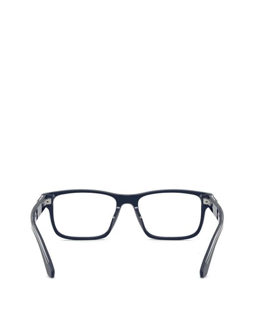 Emporio Armani Black Rectangle-Frame Glasses for men
