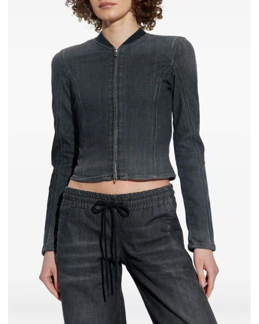 DIESEL Blue De-Gary-D Zip-Front Jacket