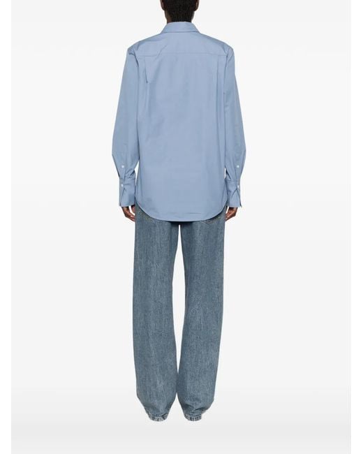 Victoria Beckham Blue Perry Button-Down Shirt