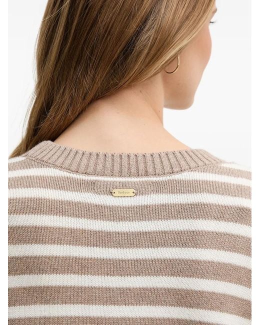 Barbour Natural Rosie Striped Crew Neck Sweater