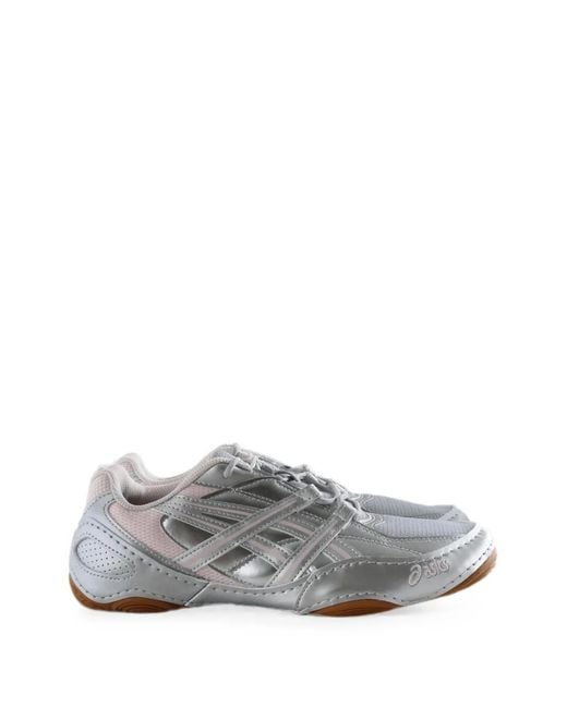 Asics Gray Hypersync Metallic-Finish Panelled Sneakers