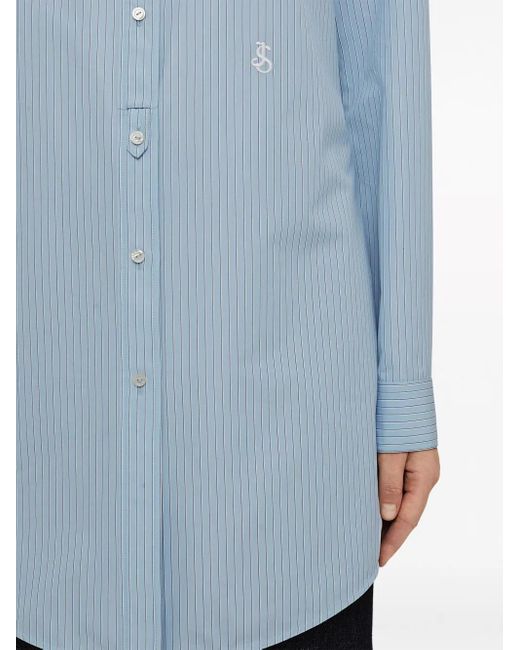 Jil Sander ストライプ シャツ Blue