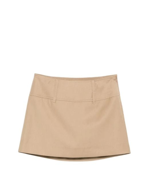 DUNST Natural Belt Loops Short Skirt