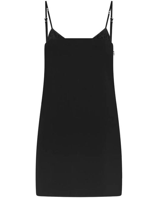 DSquared² Black Embellished Slip Minidress