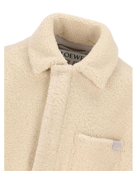 Loewe Shearling-Jacke mit Knöpfen in Natural für Herren