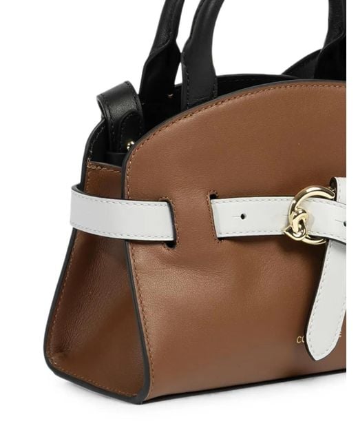 Coccinelle Brown Buckle-Detail Shoulder Bag