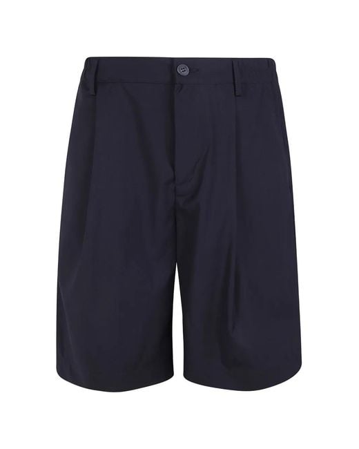 Woc Blue Algeri Pleated Shorts for men