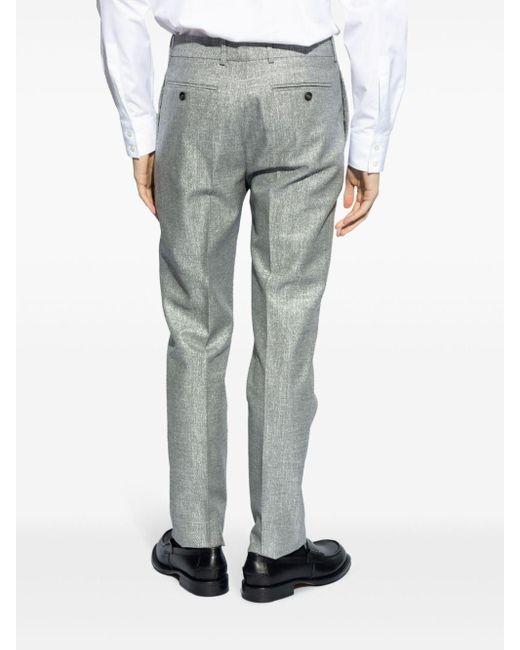 Pantalones ajustados de lurex Alexander McQueen de hombre de color Gray