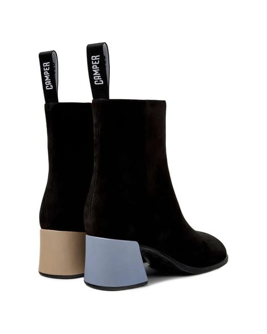 Camper Black Kora Suede Ankle Boots