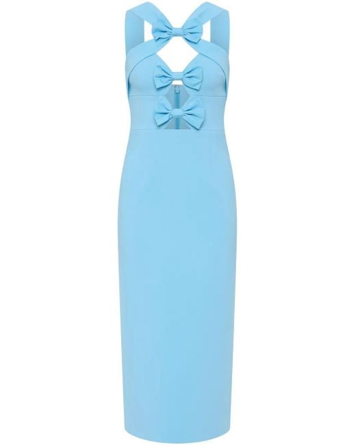 Rebecca Vallance Blue Light Fit Midi Dress