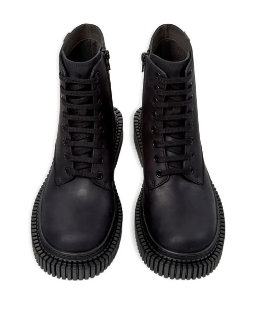 Camper Black 33Mm Berlin Lace-Up Chunky Boots