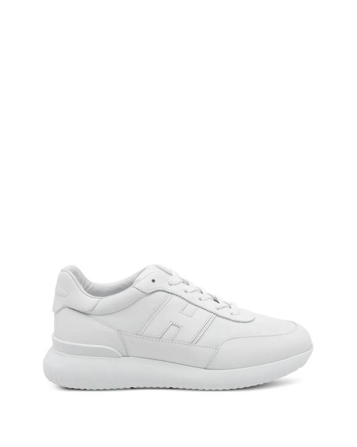 Hogan White Interactive Lateral-Logo Sneakers for men
