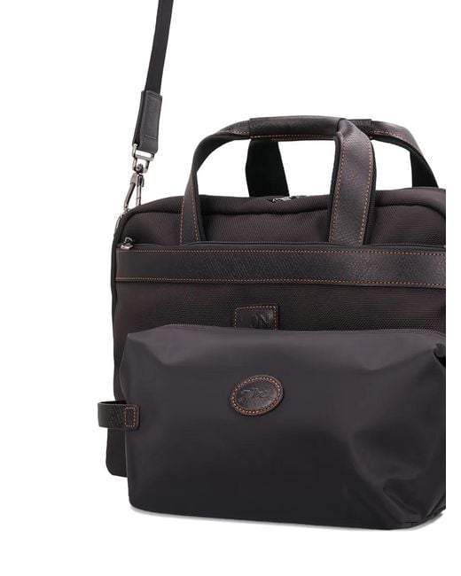 Longchamp Black Small Boxford Briefcase