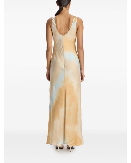 A.L.C. White Amana Tie Dye-print Maxi Dress