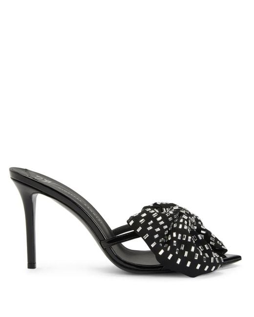 Giuseppe Zanotti Black Intriigo Alexandrine Sandals