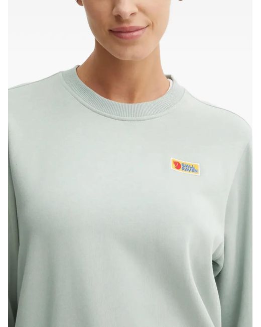 Fjallraven Green Vardag Logo-Patch Sweatshirt