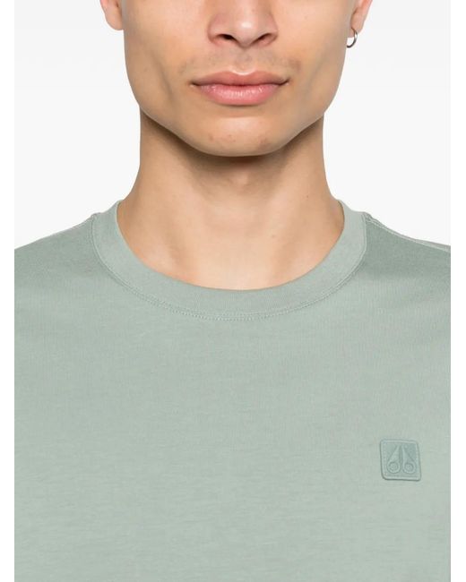 Moose Knuckles Green Duluth Logo T-Shirt for men