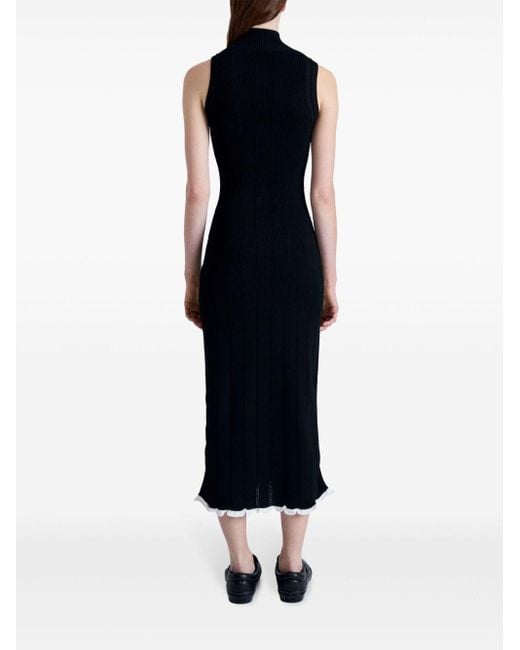 Proenza Schouler Black Kleid aus Pointelle-Strick