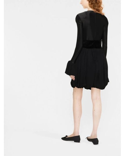 Rabanne Panelled Flare Dress Black