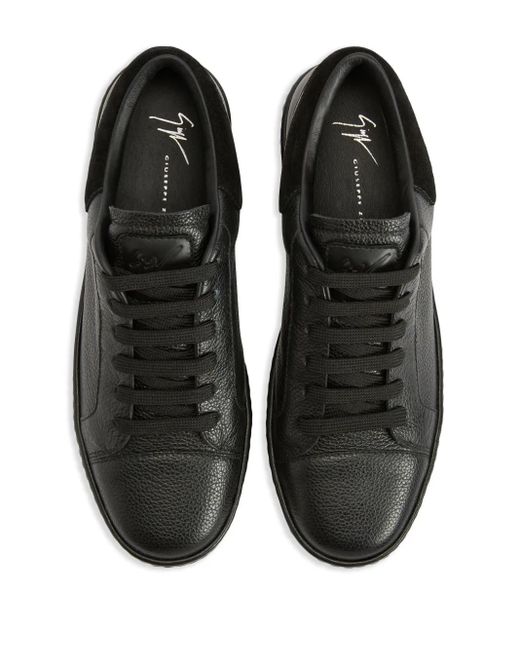 Giuseppe Zanotti Black Gz-City Lace-Up Low-Top Sneakers for men