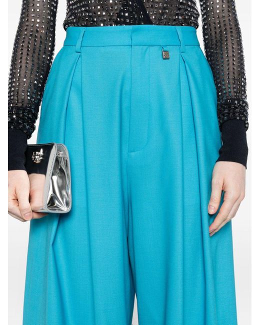 Pantalon ample à taille-haute GIUSEPPE DI MORABITO en coloris Blue
