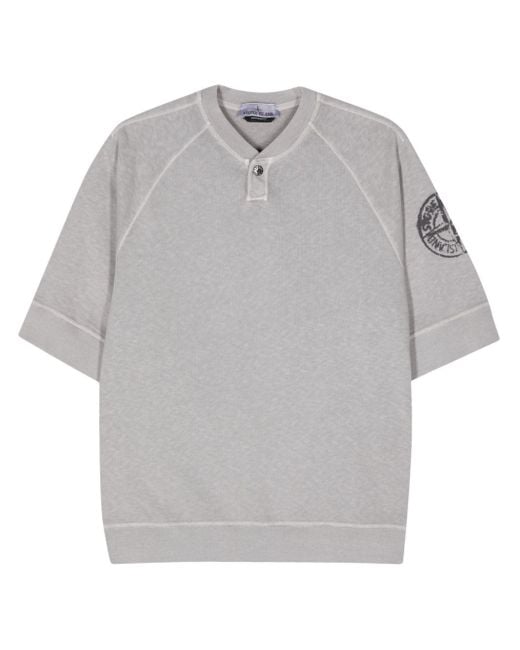 Stone Island Gray 'old Treatment' Cotton T-shirt for men