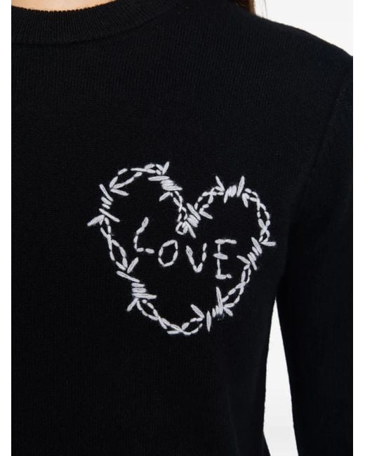 Zadig & Voltaire Blue Heart-Detail Sweater