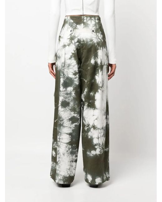 DARKPARK White Tie-Dye Cargo Trousers