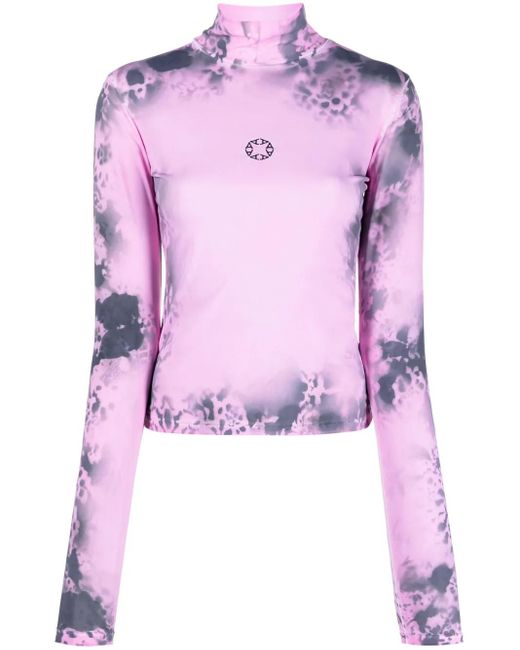 1017 ALYX 9SM Pink Graphic-Print High-Neck T-Shirt
