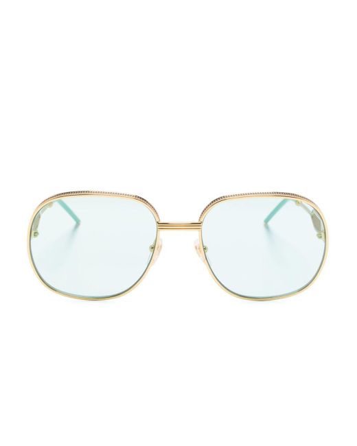Casablancabrand Blue Tinted Oversize-frame Sunglasses