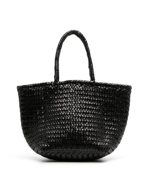 Dragon Diffusion Black Grace Basket Leather Tote Bag