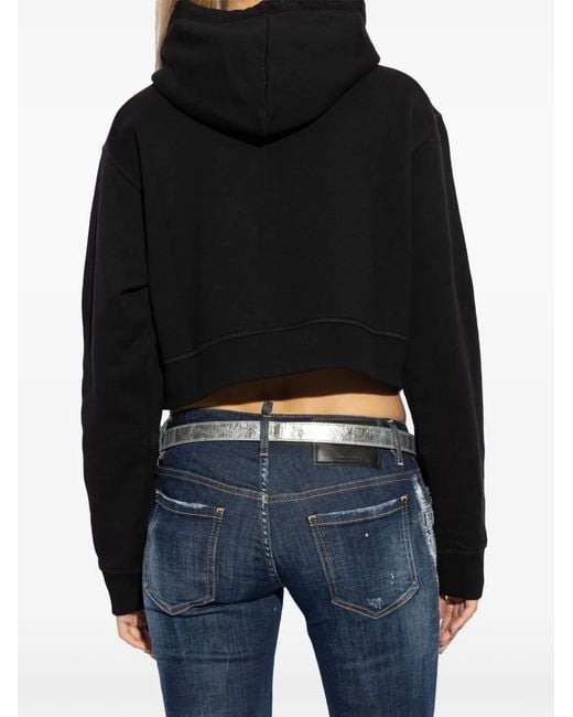DSquared² Black Hoodie With Logo