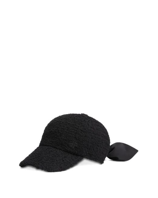 Patou リボン ツイード キャップ Black