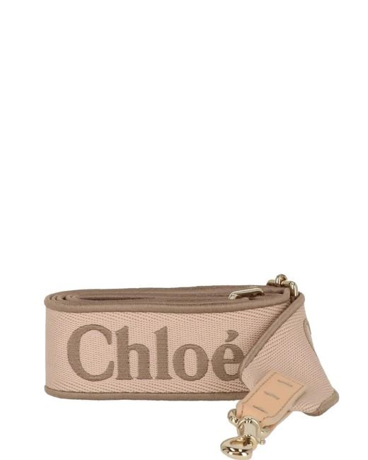 Chloé Natural Bride Ajustable À Logo Brodé