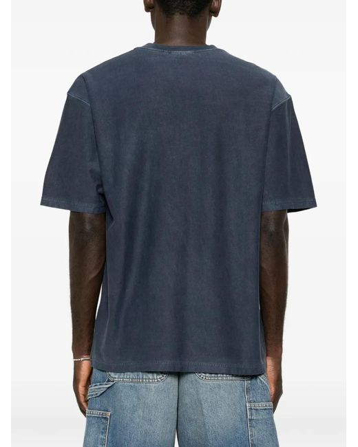 Carhartt Blue Logo-Patch Pocket T-Shirt for men