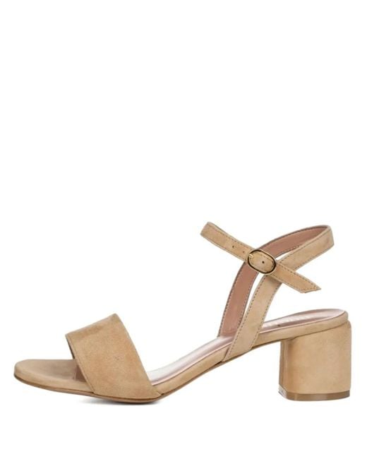 Poche Paris Natural Ankle-Strap Leather Sandals