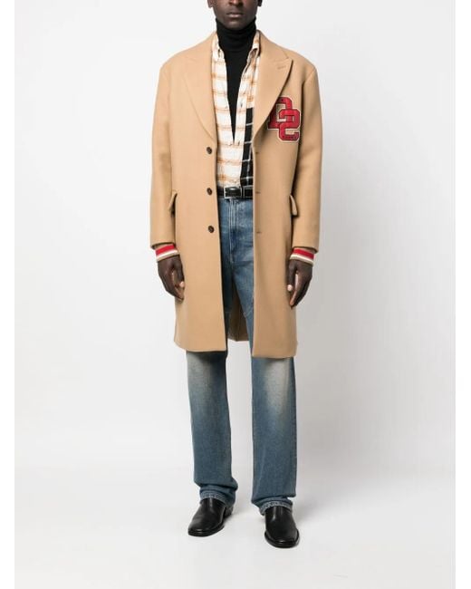 DSquared² Natural Number Patch-Detail Coat for men