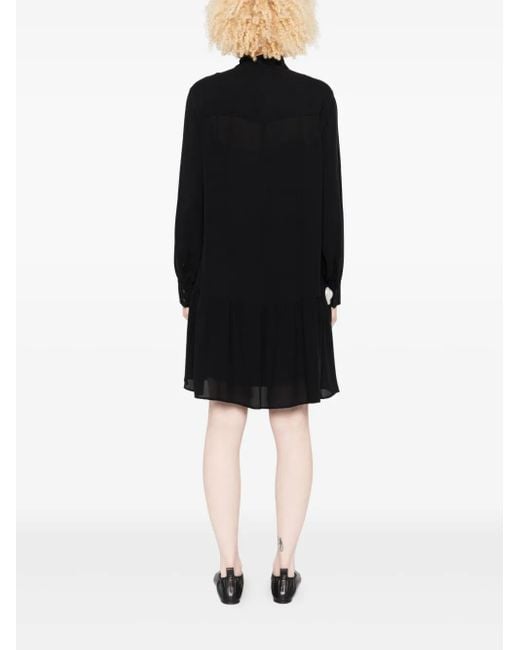 Marc O' Polo Black Button-Front Midi Dress