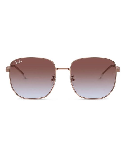 Ray-Ban Brown Geometric-Frame Sunglasses