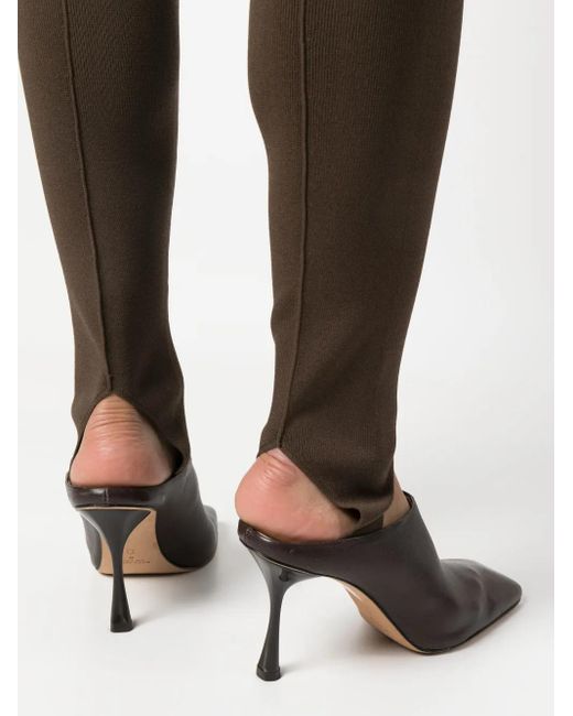 Nanushka Brown Stirrup-Cuffs High-Waisted Leggings