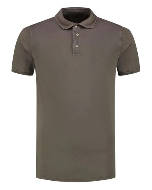 Fedeli Poloshirt Met Korte Mouwen in het Gray voor heren