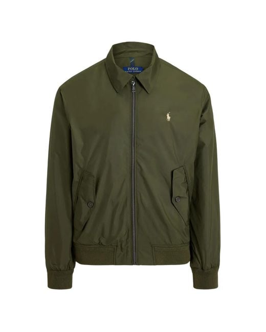 Polo Ralph Lauren Green Embroidered-Logo Jacket for men