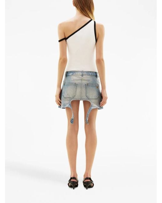 Courreges Blue Chic Denim Mini Skirt For