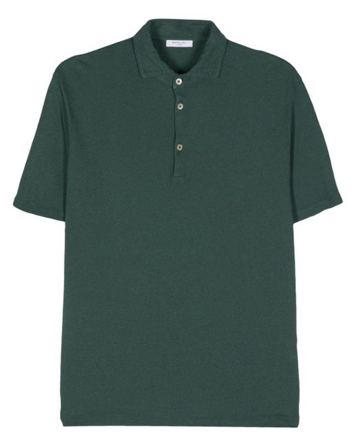 Boglioli Green Piqué Polo Shirt for men