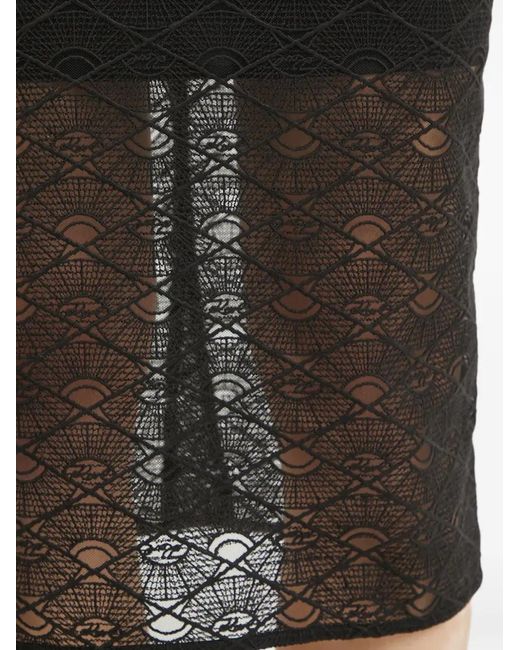 Karl Lagerfeld Black Lace Skirt